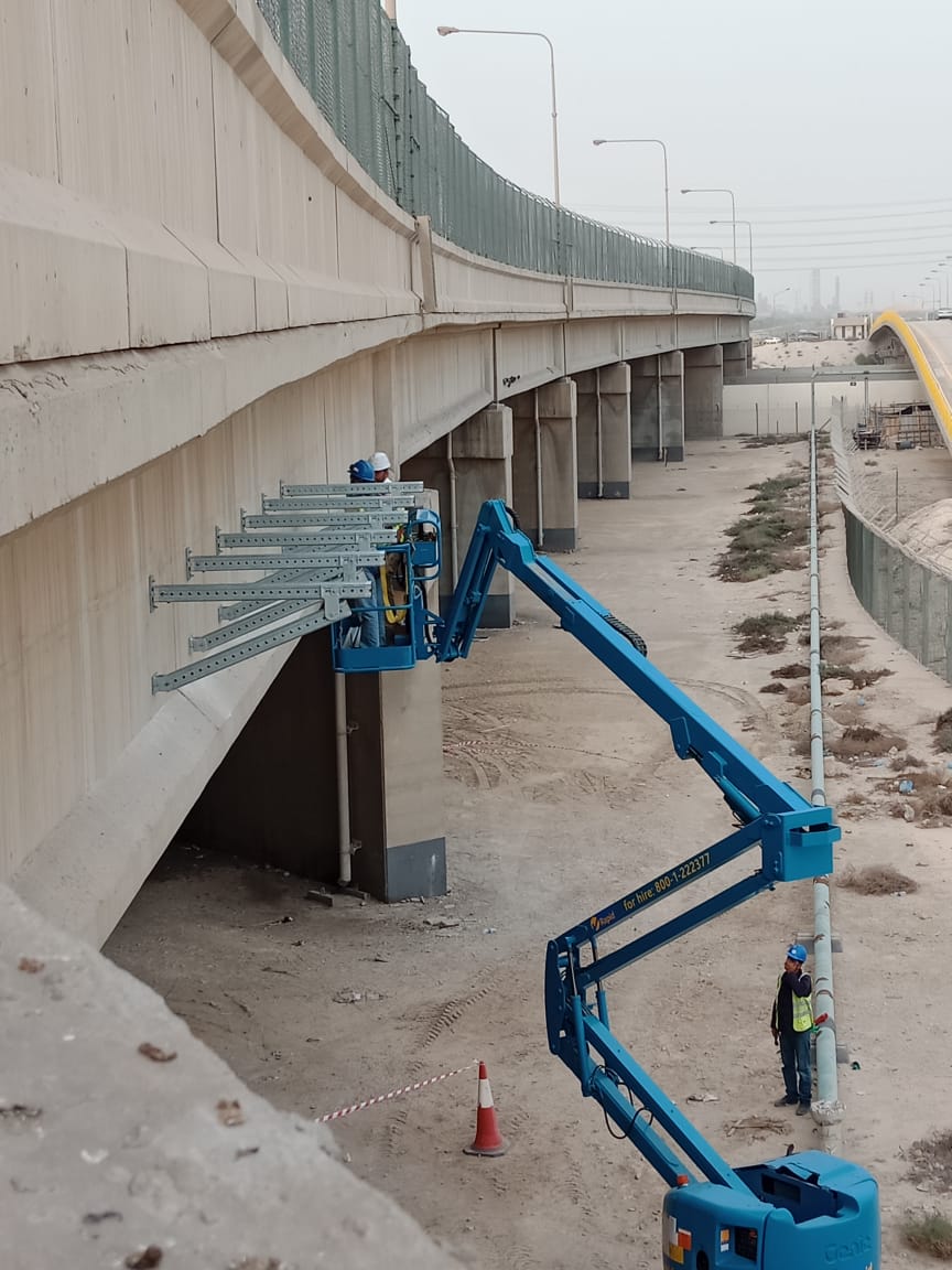 Completed high-tension cable route preparation