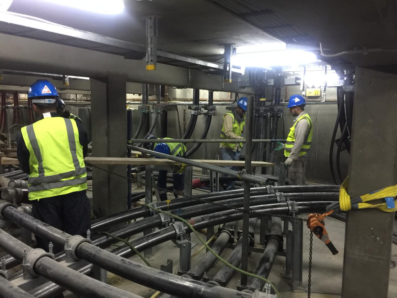Completed high-tension cable work