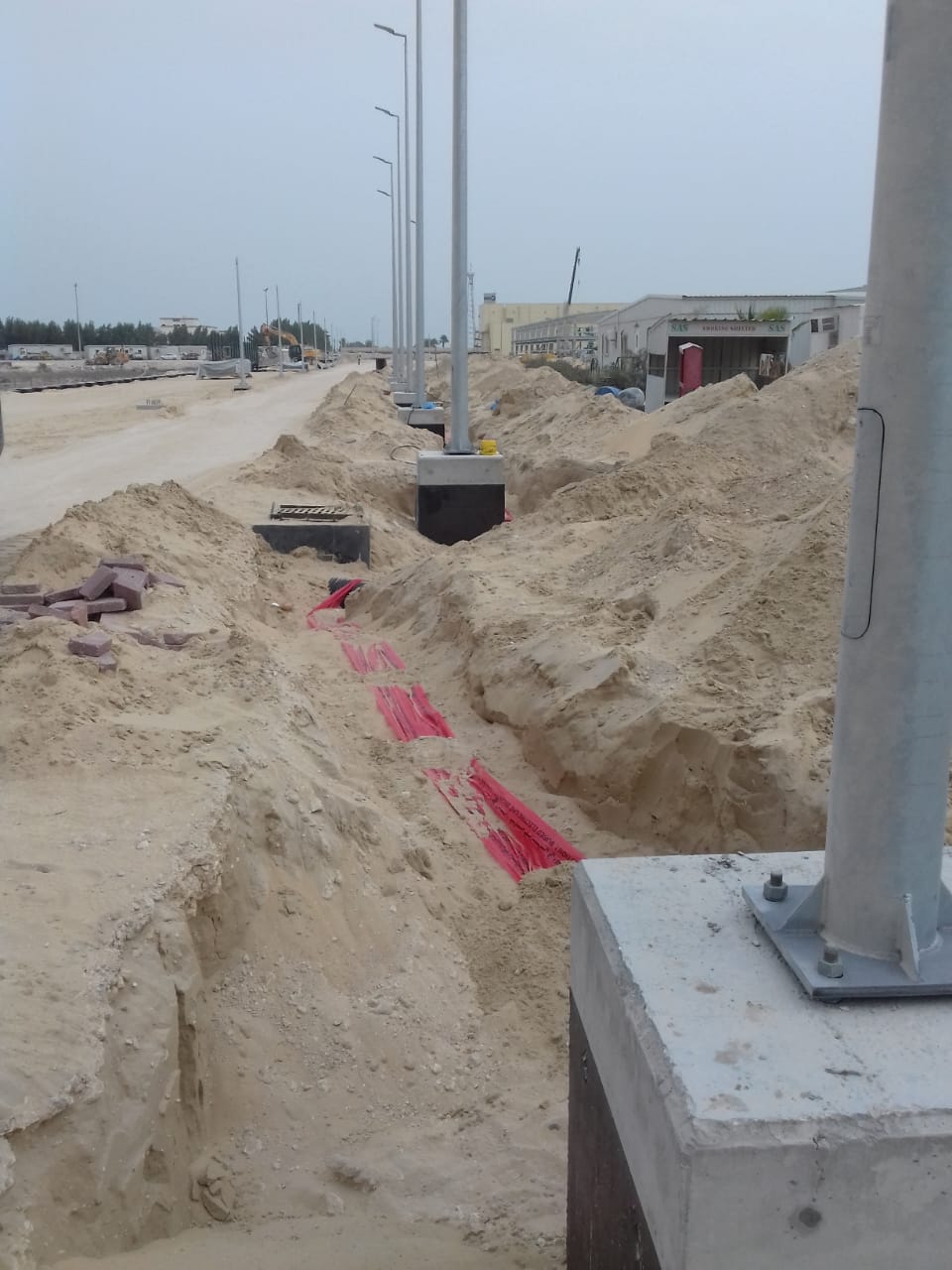Infrastructure and street works at a project site
